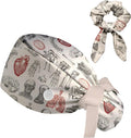 Scrub Caps for Women,Funny Nurse Hat with Sweatband & Buttons - Adjustable Surgical Hat Comfort Fit for Doctors,Nurses