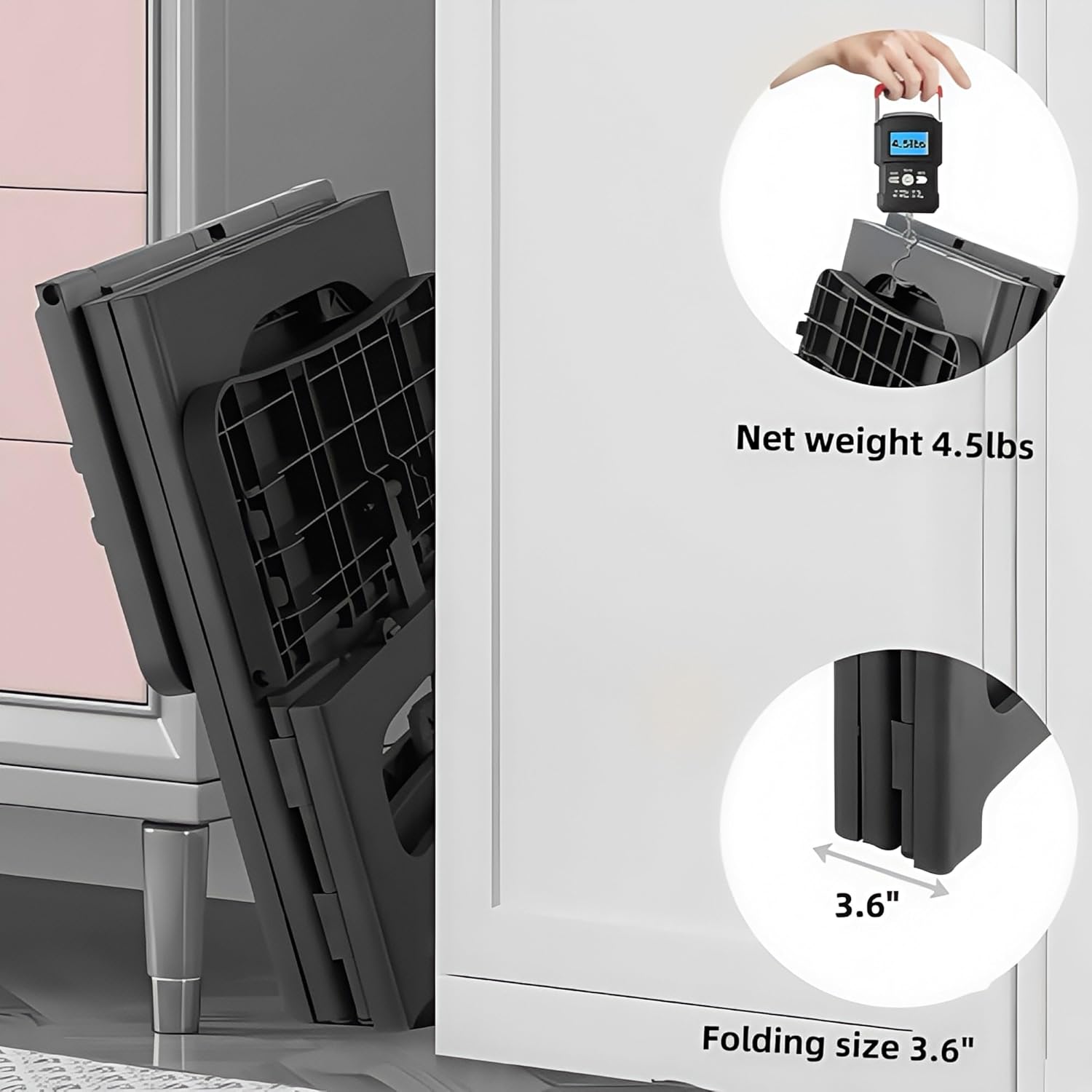 2 Step Stool Foldable, Non-Slip Steps, Folding Step Stool for Adults & Kids, Plastic Stool Pool Ladder, Collapsible