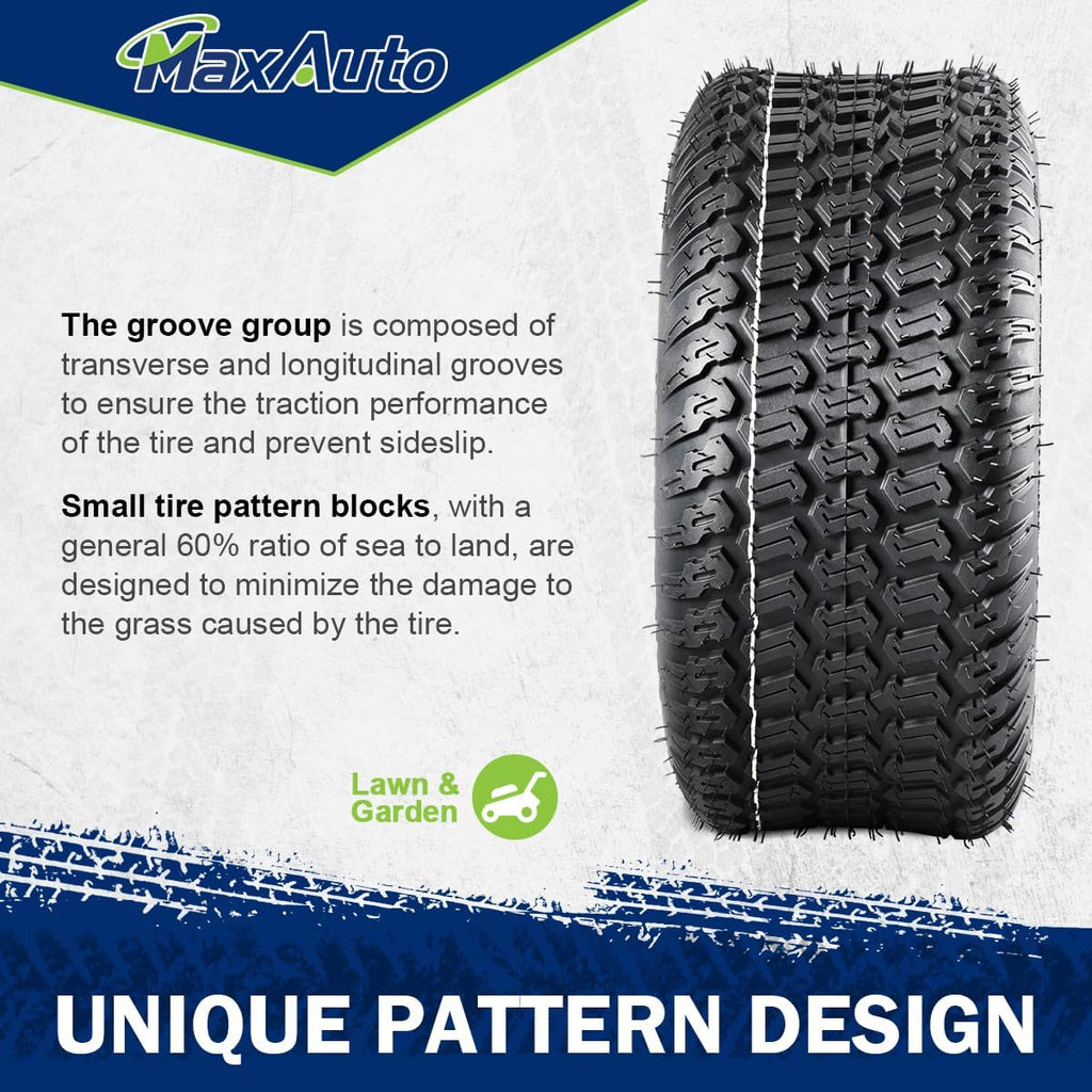 2Pcs 13x5.00-6 Riding Mower Tires 13x5x6 Turf Tires for Lawn and Garden Mower,4PR,P332, Set of 2