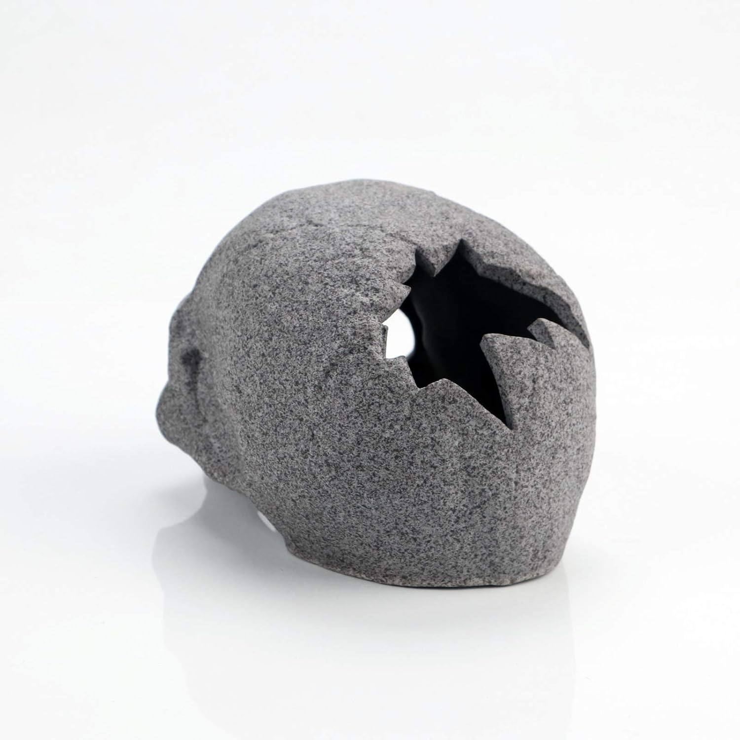 Aquarium Decorations Skull Rock, Ceramic Shelters - Betta Habitat | Breeding Tube, Hiding cave, Stackable Fish Tank