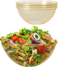 150 Oz Glitter Gold Plastic Serving Bowls, 4 Pack