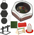Brooder Box for Chick Starter Kit - 2026 Upgrade Dual Door Chicken Brooder Pen/Playpen/Tent with 10*10 in Brooder