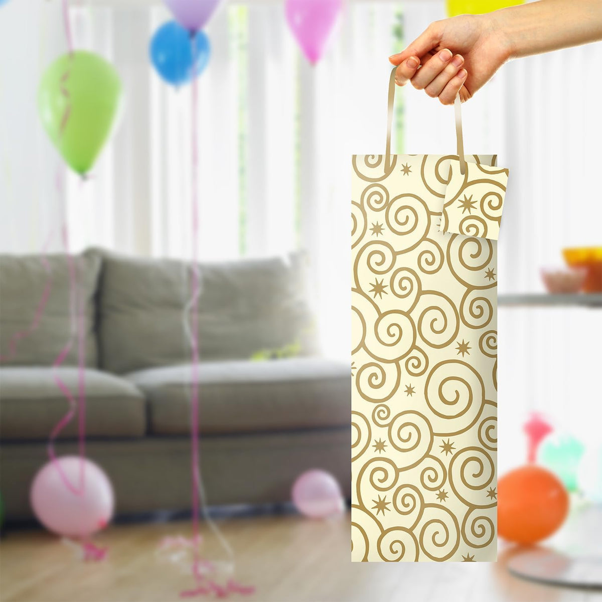 Glitterwrap Set, Sip, Sip, Hooray! Gift Bag Set