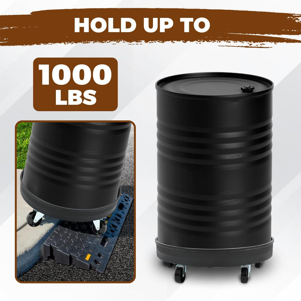 Universal Drum Dolly for 30 Gallon and 55 Gallon Round Container