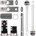 Electric Water Heater Tune-Up Kit, Includes Upper & Lower Heater Thermostat and Protective Covers, Water Heater Heating Elements, Quick Change Tool, Element Wrench