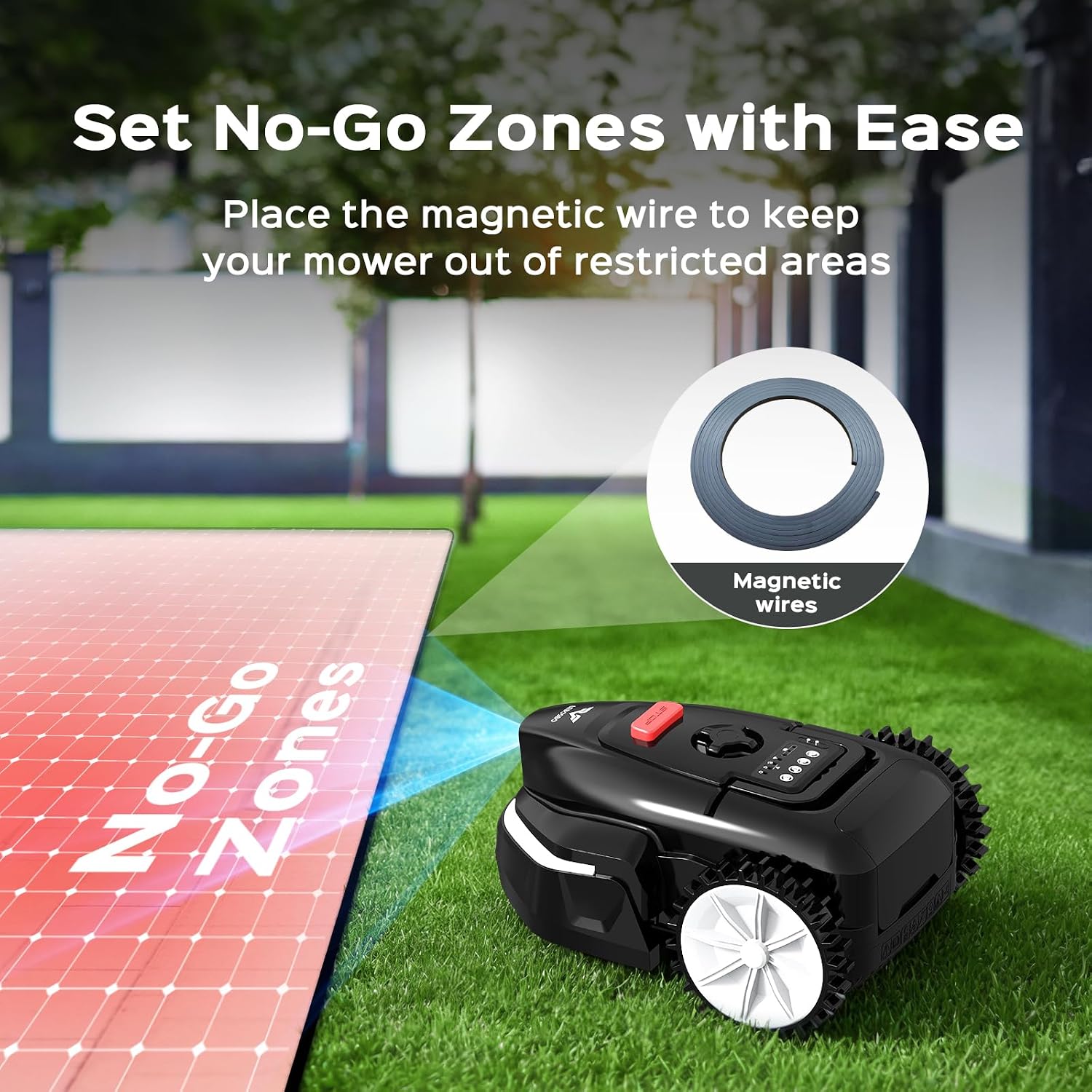 V3 Robotic Lawn Mower with AI Vision Obstacle Avoidance, Smart APP Control, Low-Noise Operation, Adjustable Cutting