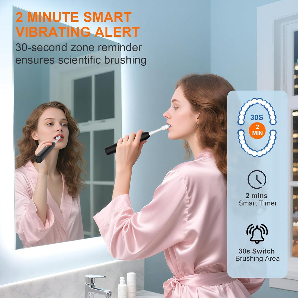Sonic Electric Toothbrush and Water Flosser Combo, Rechargeable 2000mAh Toothbrush and 2500mAh Oral Irrigator with