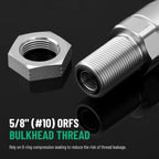 Racewill 1/2" Flat Face ISO 16028 Hydraulic Coupler, 5/8" (#10) ORFS Thread