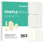 563 Count Pimple Patches - Hydrocolloid Acne Patches for Face & Body, Invisible Thin, Large & Small Sizes for