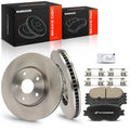 A-Premium 11.65 inch (296mm) Front Vented Brake Rotors and Ceramic Pads Kit