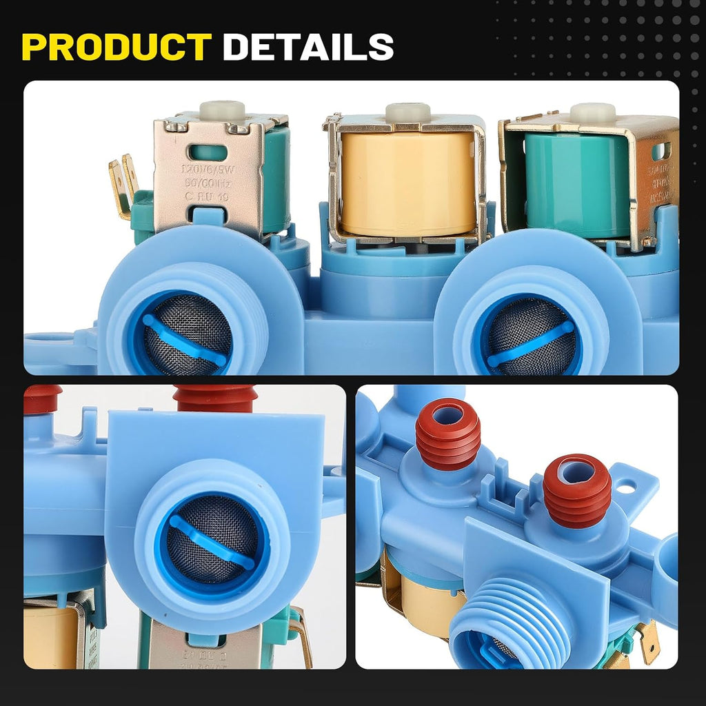 WH13X26637 Washing Water Inlet Valve Assembly Fit for GE washing machine models, Replaces WH13X24058 4546358 PS12171559 AP6282070