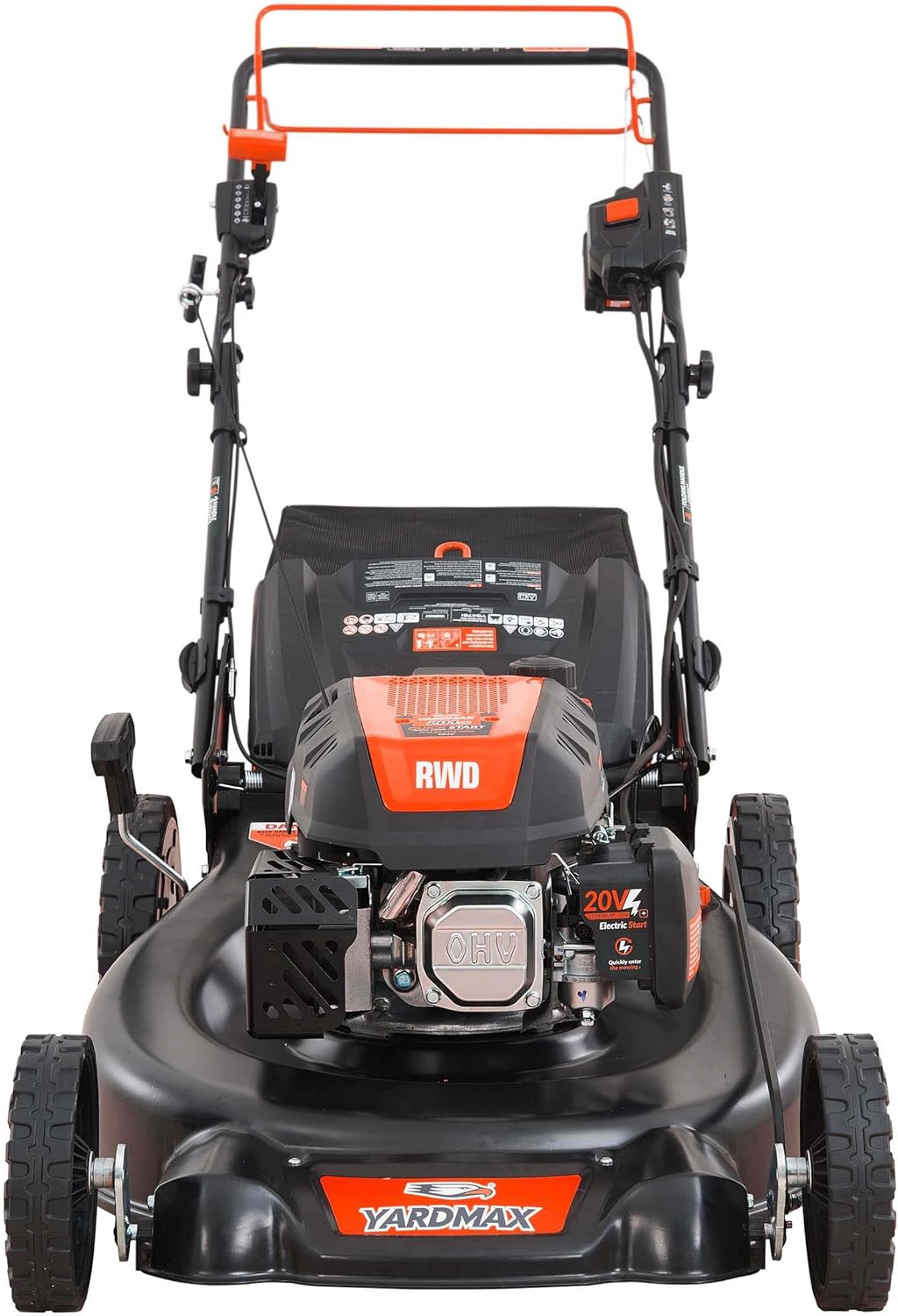24 in. 201cc Electric Start Select PACE 6 Speed CVT High Wheel RWD 3-in-1 Gas Walk Behind Self Propelled Lawn Mower