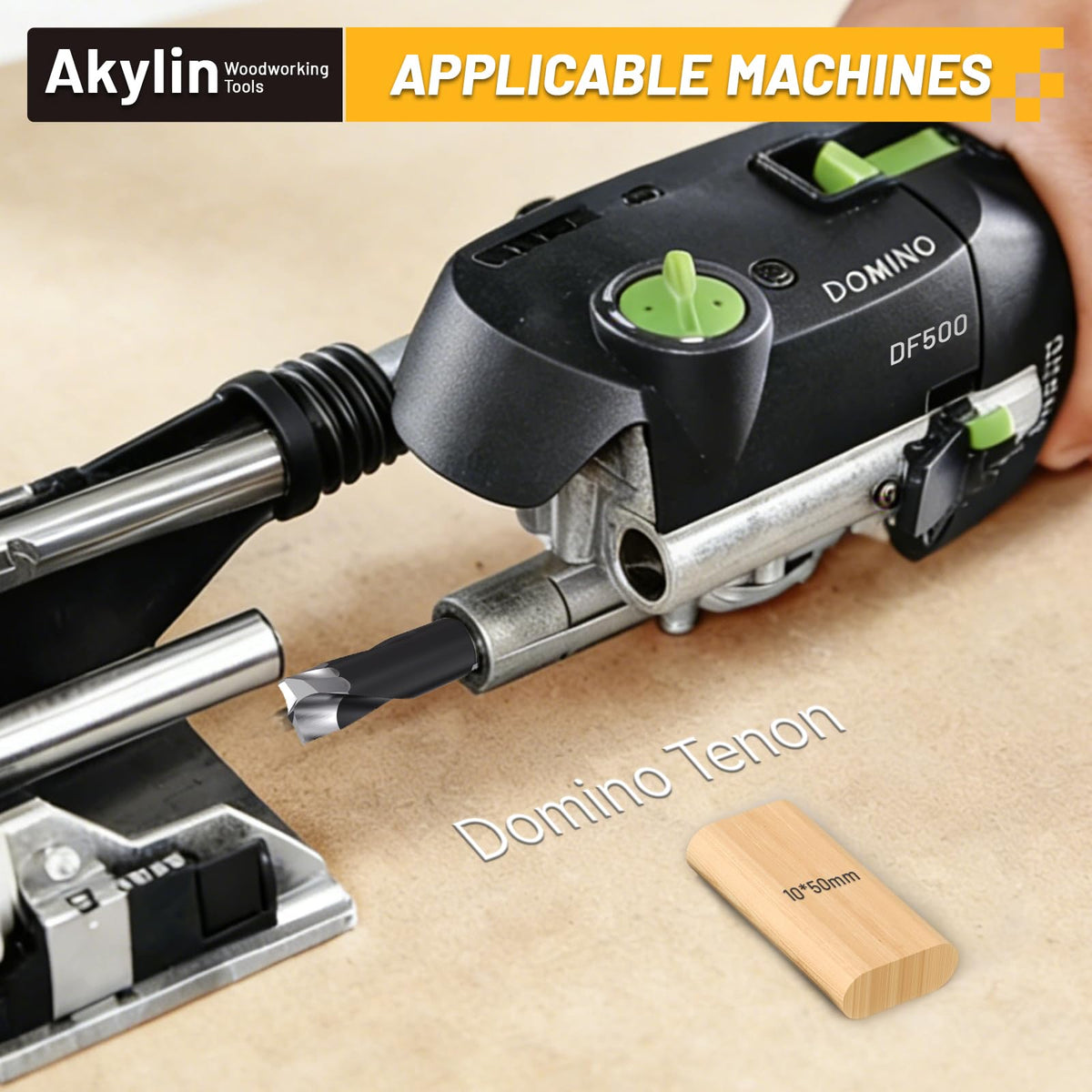 10mm Domino Cutter Compatible with Festool DF500 Domino Joiner Machine