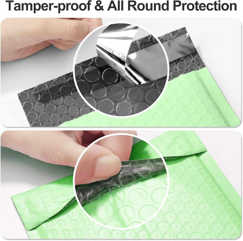 Mint Green 6x10 Bubble Mailers for Small Business, 25pcs Usable 6x9