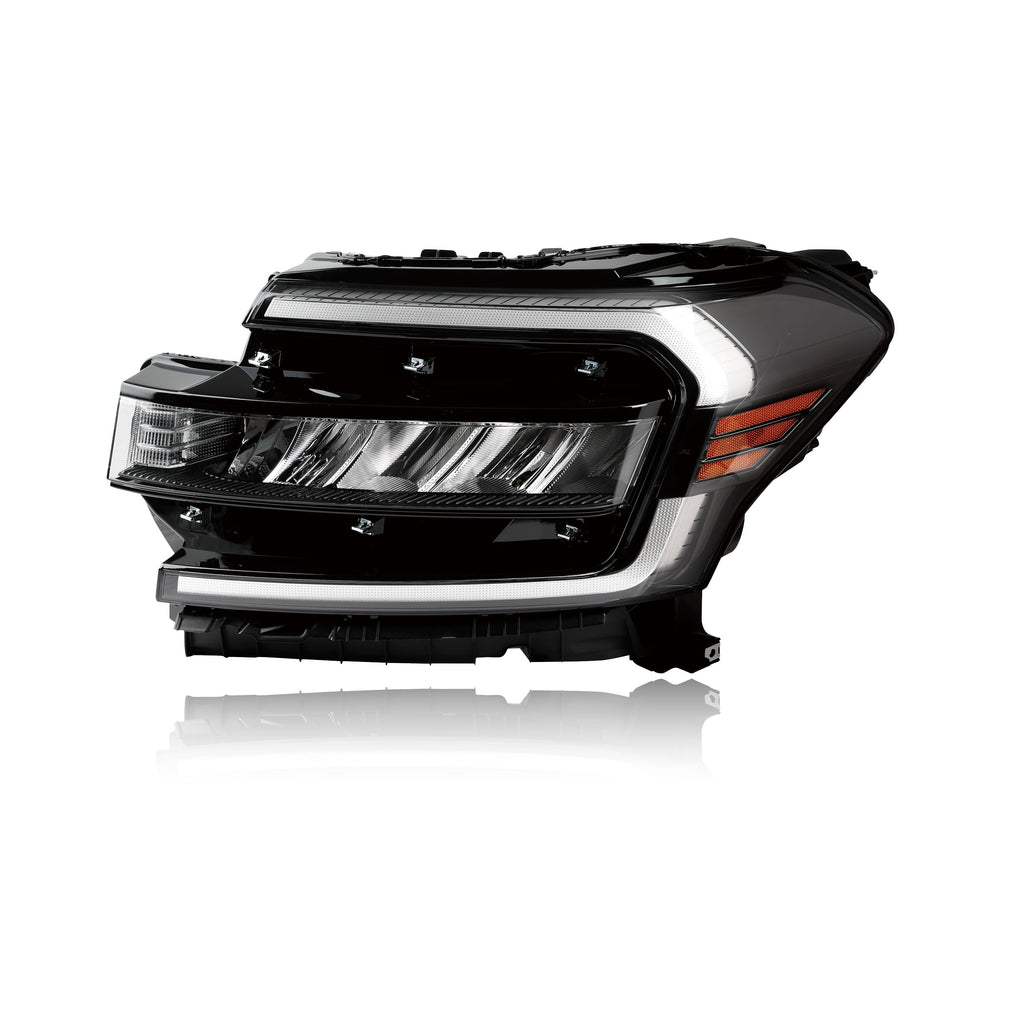 Black Headlight Assembly Compatible with 2022-2024 Ford Expedition