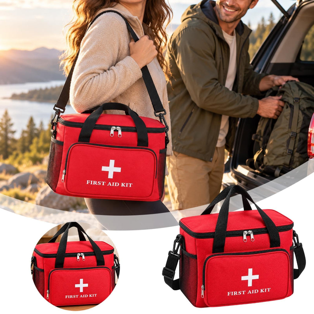 Empty First Aid Bag Multipurpose First Aid Kit，Red