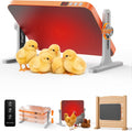 200W Multi-Angle Adjustable Chicken Coop Heater, Smart Thermostat Radiant Warmer Compatible with Timers, Remote