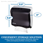 Ultrafold Fusion Towel Dispenser, 11.5 Inch, Black Pearl