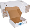 10" x 7" x 3" White Corrugated Cardboard Shipping Boxes Set of 25