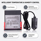Temperature Control 110V - 220VAC Digital Display Temperature and Humidity Controller Meter with Integrated Sensor(110-220VAC)