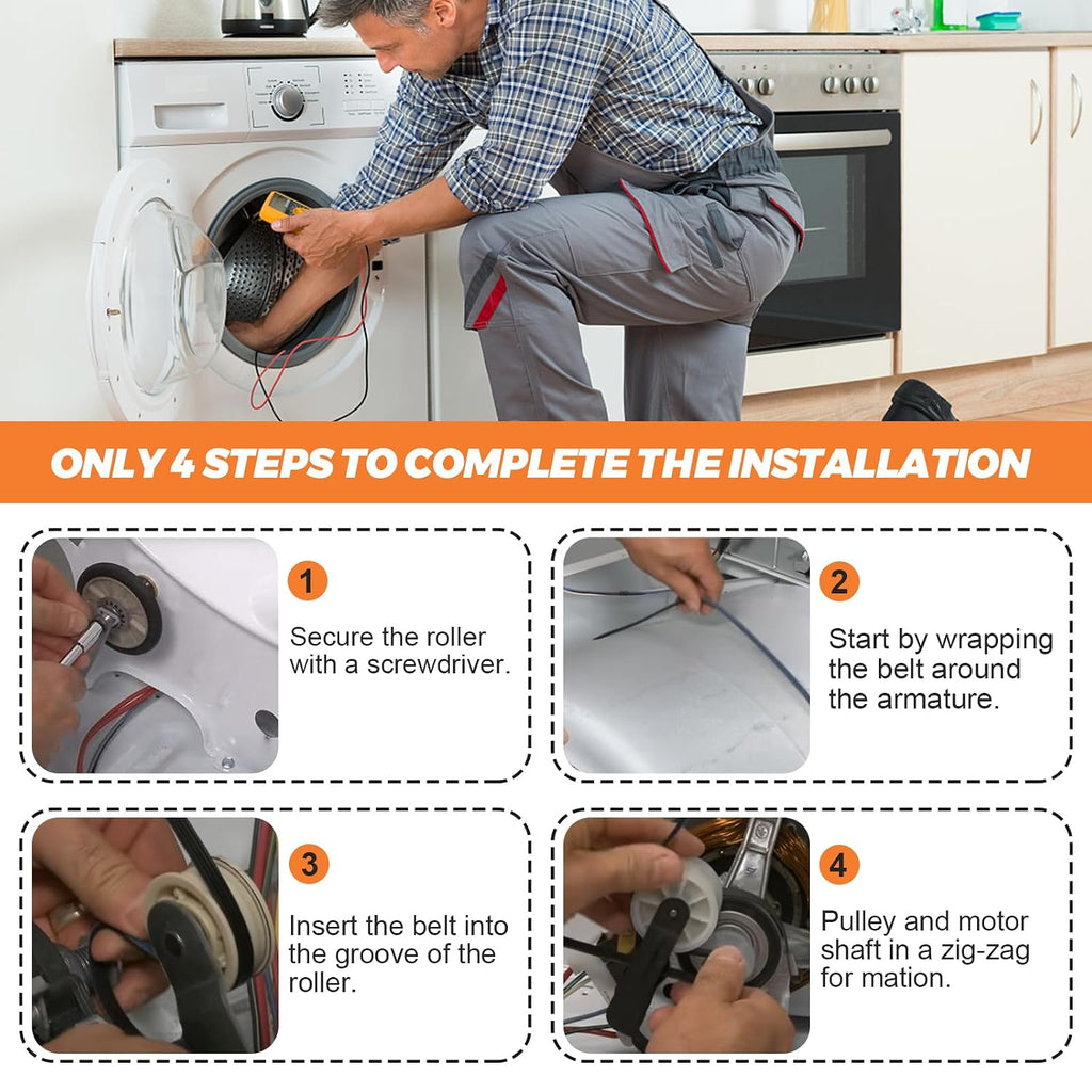 【Newest】 Upgraded 4392065 Dryer Maintenance Repair Kit by Beaquicy - Fit for Whirlpool Ken-More Crosley Admiral Amana