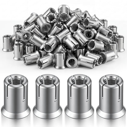 200 Pcs 3/8"-16 Drop in Anchors, Zinc Coated Carbon Steel