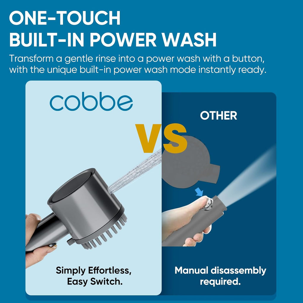 Filtered Shower Head with Handheld, 4+1 Spray Mode Showerhead with Filters | Cobbe Filtered Shower Head with Handheld