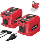 2 Pack 220W Power Inverter Compatible with Milwaukee 18V Battery, Tool Only
