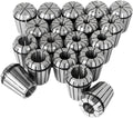 findmall 19Pcs 2-20MM ER32 Spring Collet Set Collet Chuck