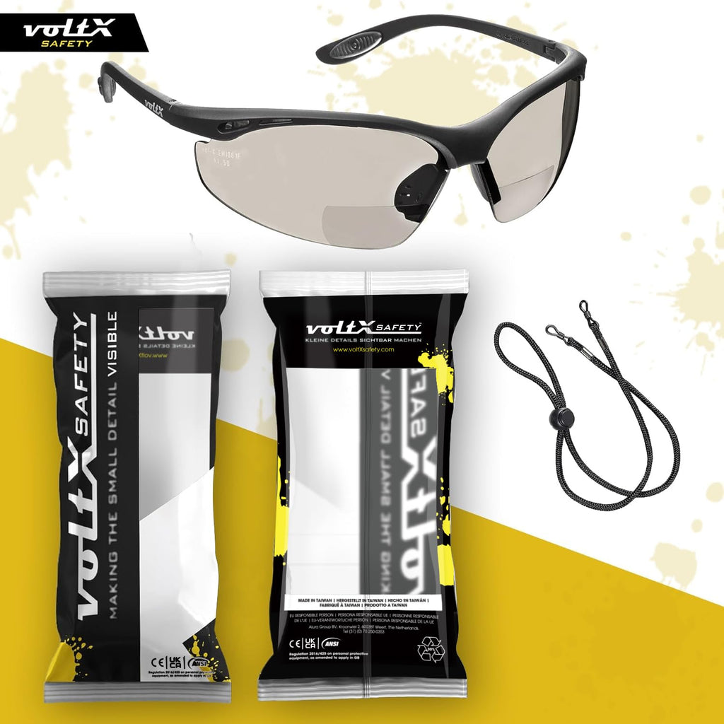 CONSTRUCTOR Mirror Bifocal Reading Safety Glasses +2.5 Dioptre