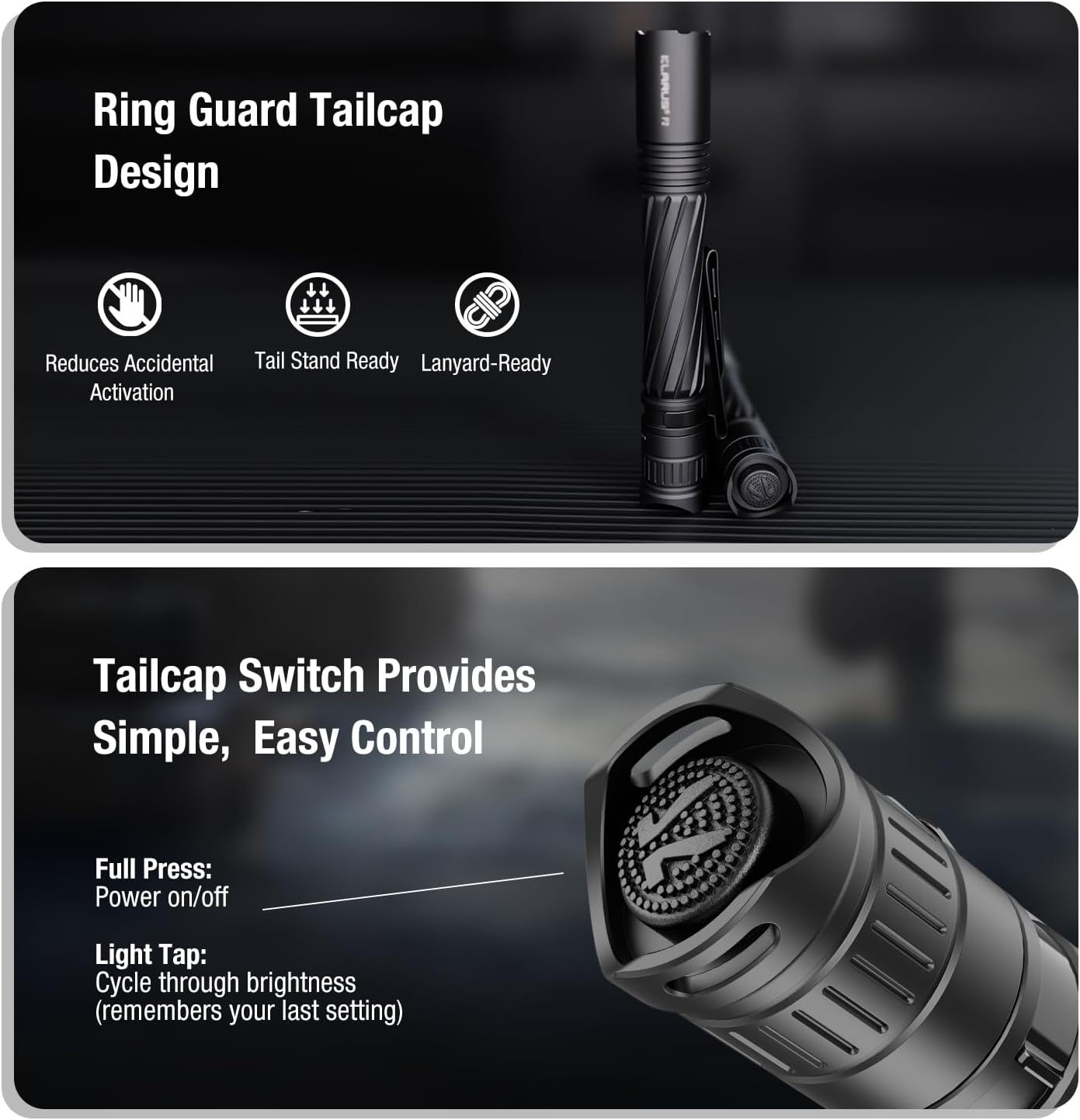 P2 Tactical Pen Light, 1000 Lumens 886ft Throw, USB-C Rechargeable or 2AA Compatible, IPX8 Waterproof Small EDC