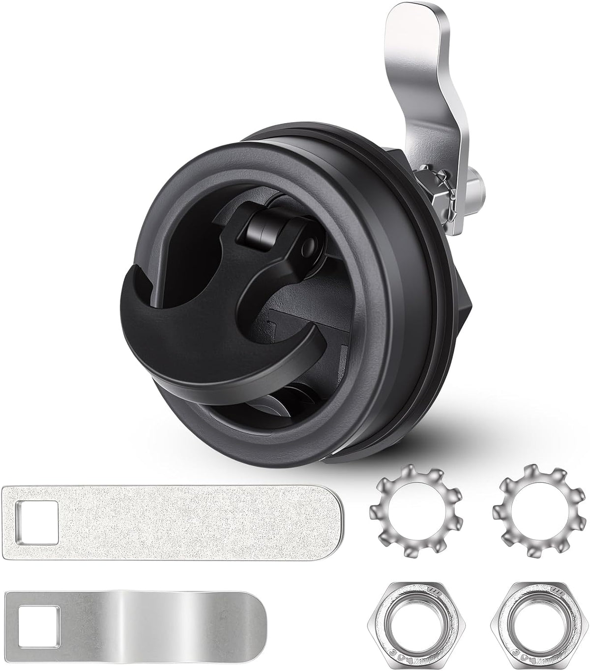 Shimeyao Boat Hatch Latch Non-Locking, 2-3/8"-2-1/2" Cutouts