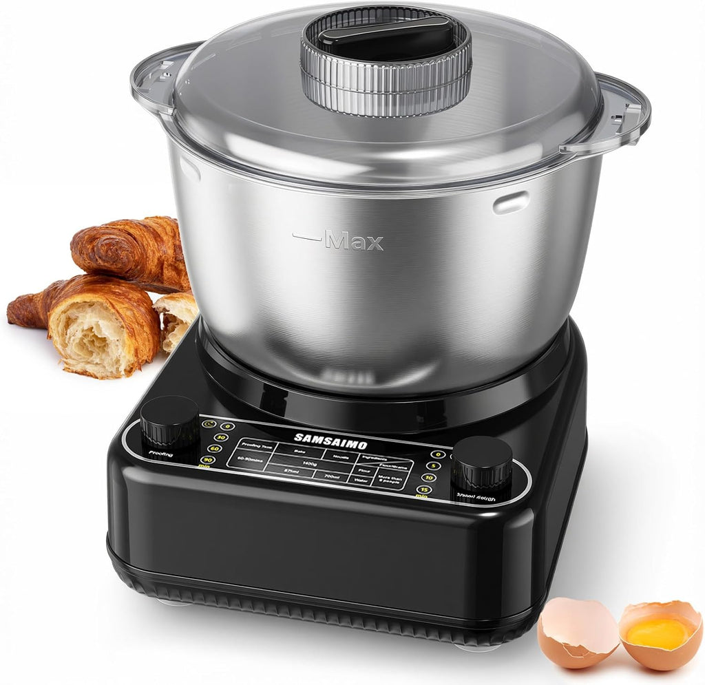 Electric Dough Mixer with Ferment Function, 6.5QT Stand Dough Maker, Dough Kneading Machine with 304 Stainless Steel