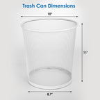 Office Mesh Trash Cans (10-Pack 4 Gal),Open Metal Wire Wastebaskets, Mesh Office Garbage Can,Waste Basket Trash Can