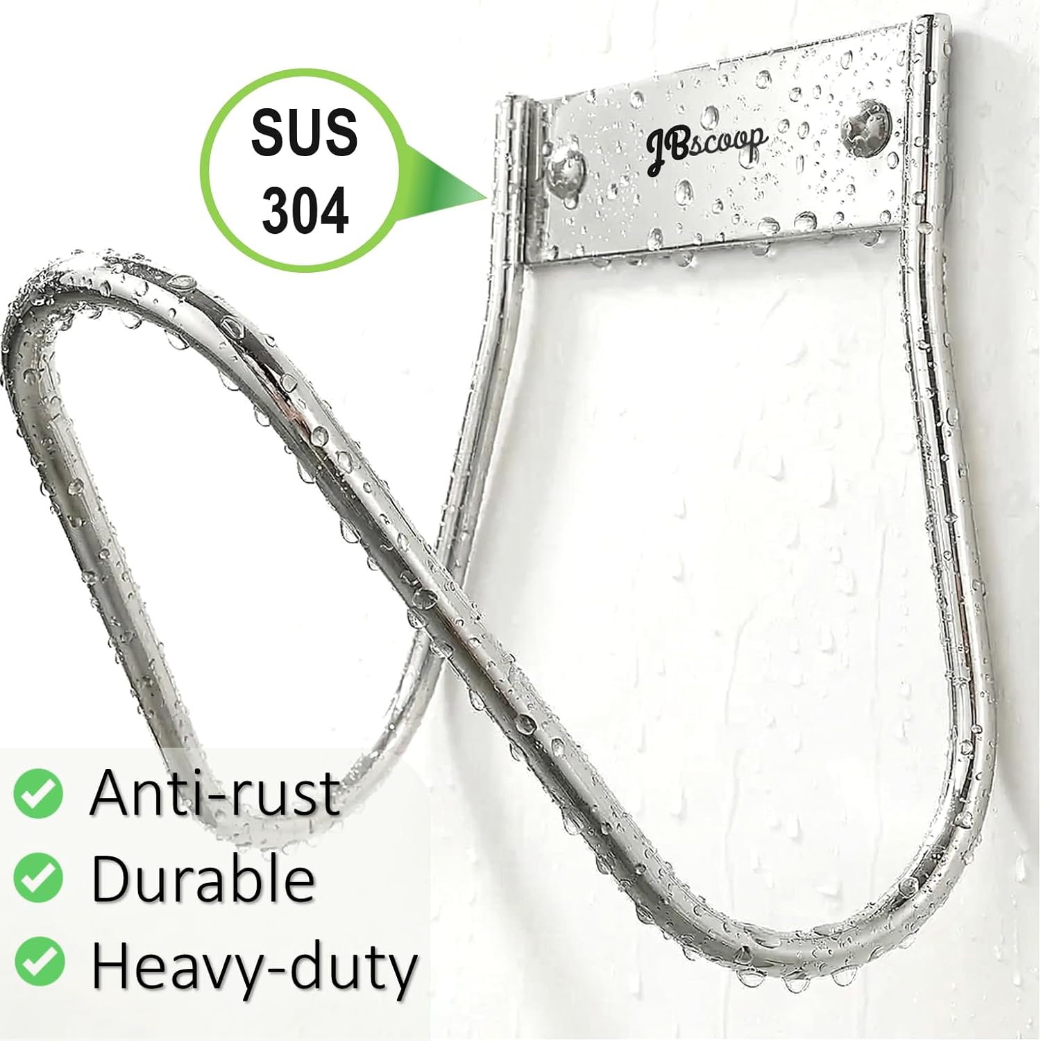 Garden Hose Holder Stainless Steel Small Wall Mount Garden Hose Hook, Ideal for Water, Air, Hydraulic Hose, Ropes