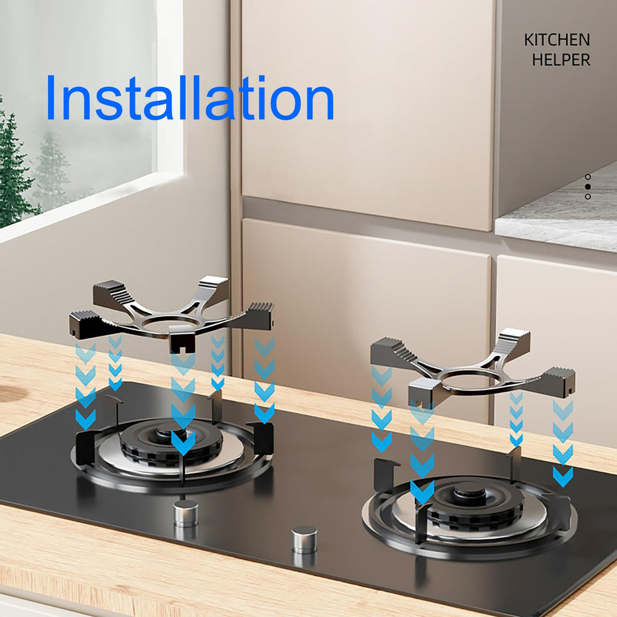IEUYO Cast Iron Wok Support Ring Stand Burner Ring for Gas Stove Rack