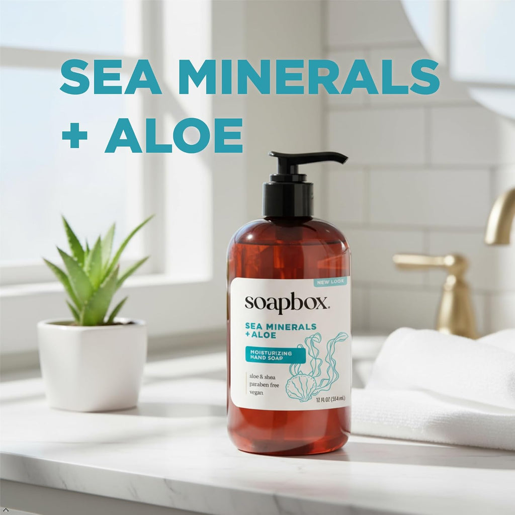Sea Minerals & Aloe Liquid Hand Soap - Moisturizing Hand Wash - 3pk