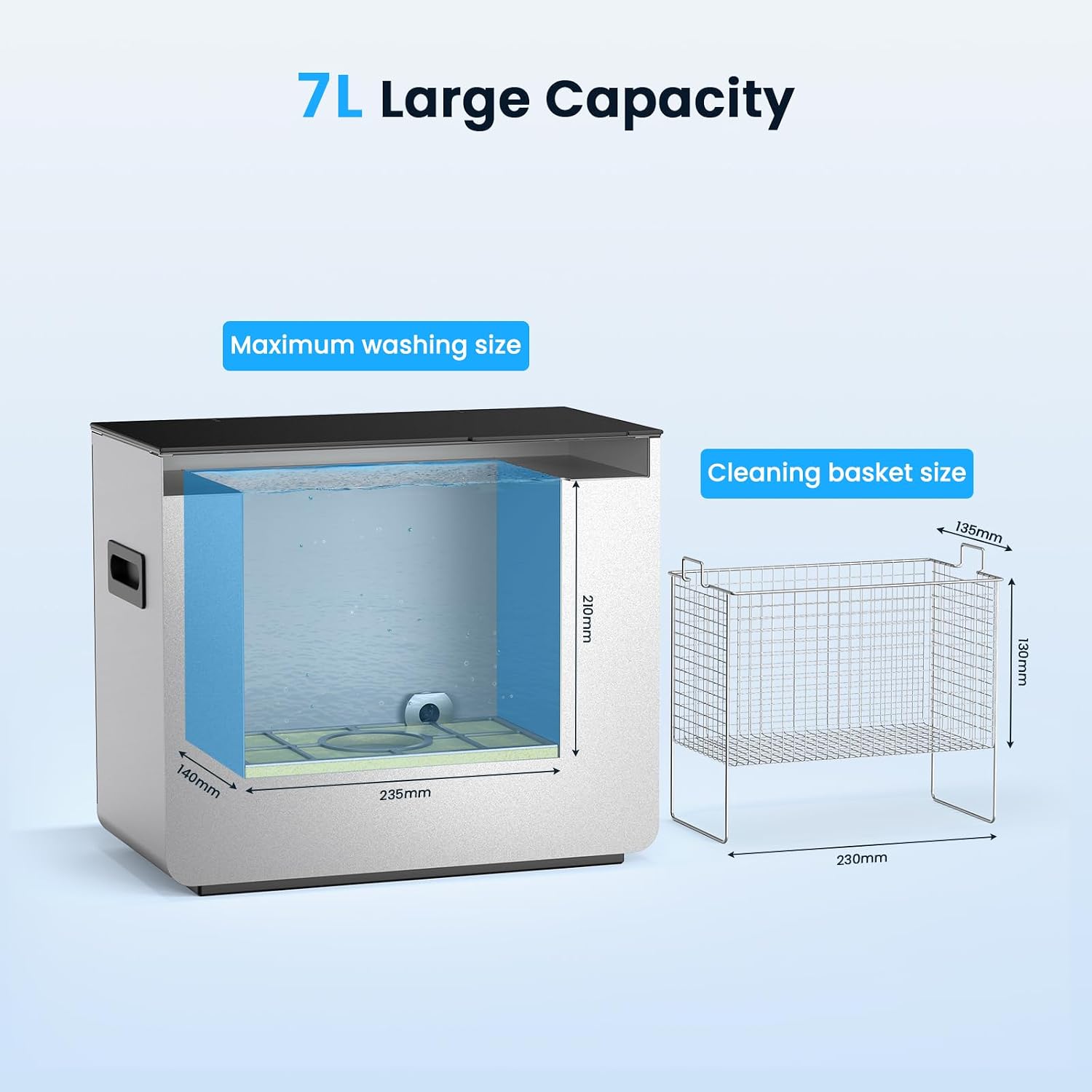 W230 Resin Wash Machine & Wash Station for Resin 3D Printer | Large 9.3 × 5.5 × 8.3 in cleaning size for big resin