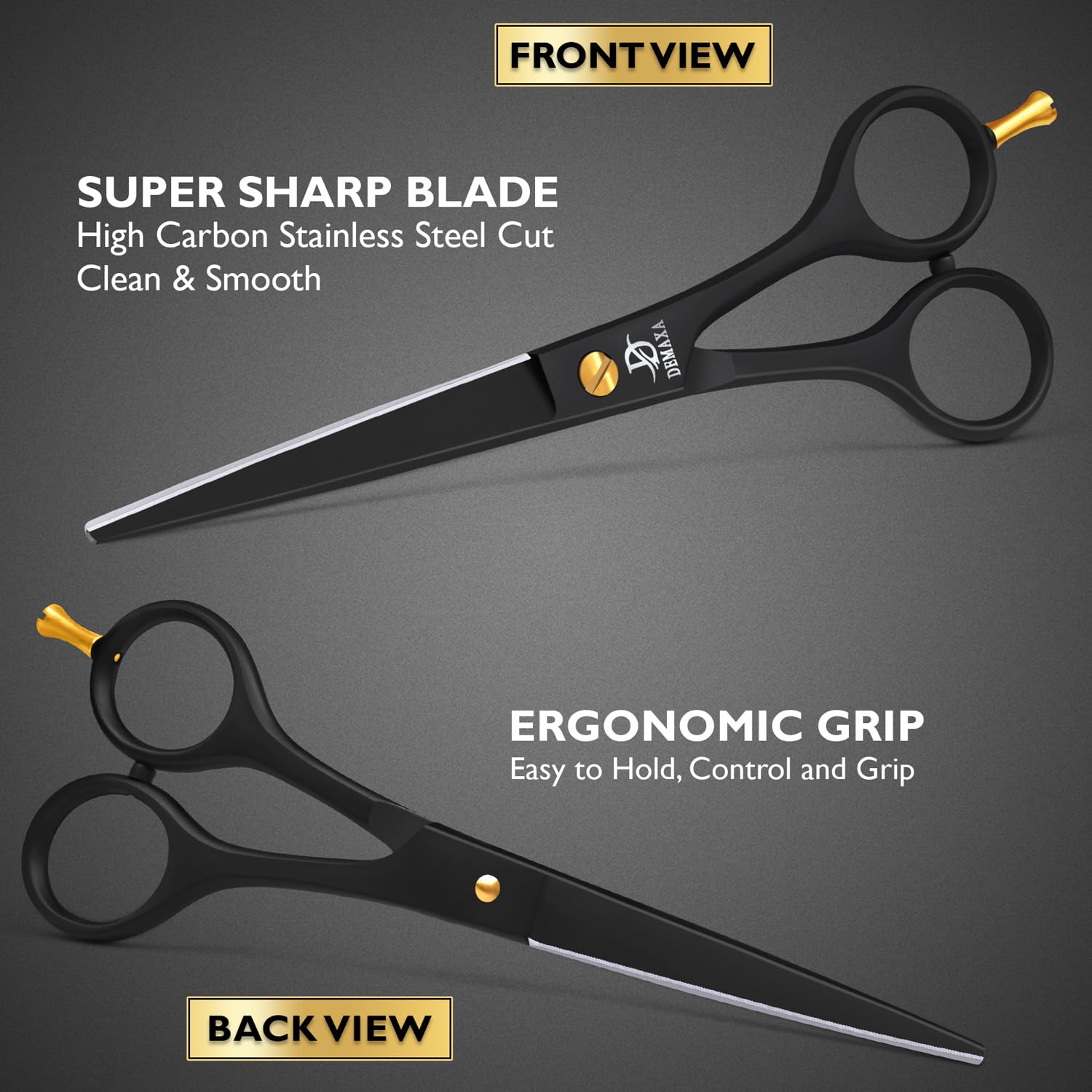 Professional Hair Scissors 6.5 Inch - Premium High Carbon Stainless Steel Barber Salon Hair Shears for Haircut