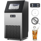 Commercial Ice Machine, 100lbs/24H,45 Cubes/Batch in 11-20 Mins