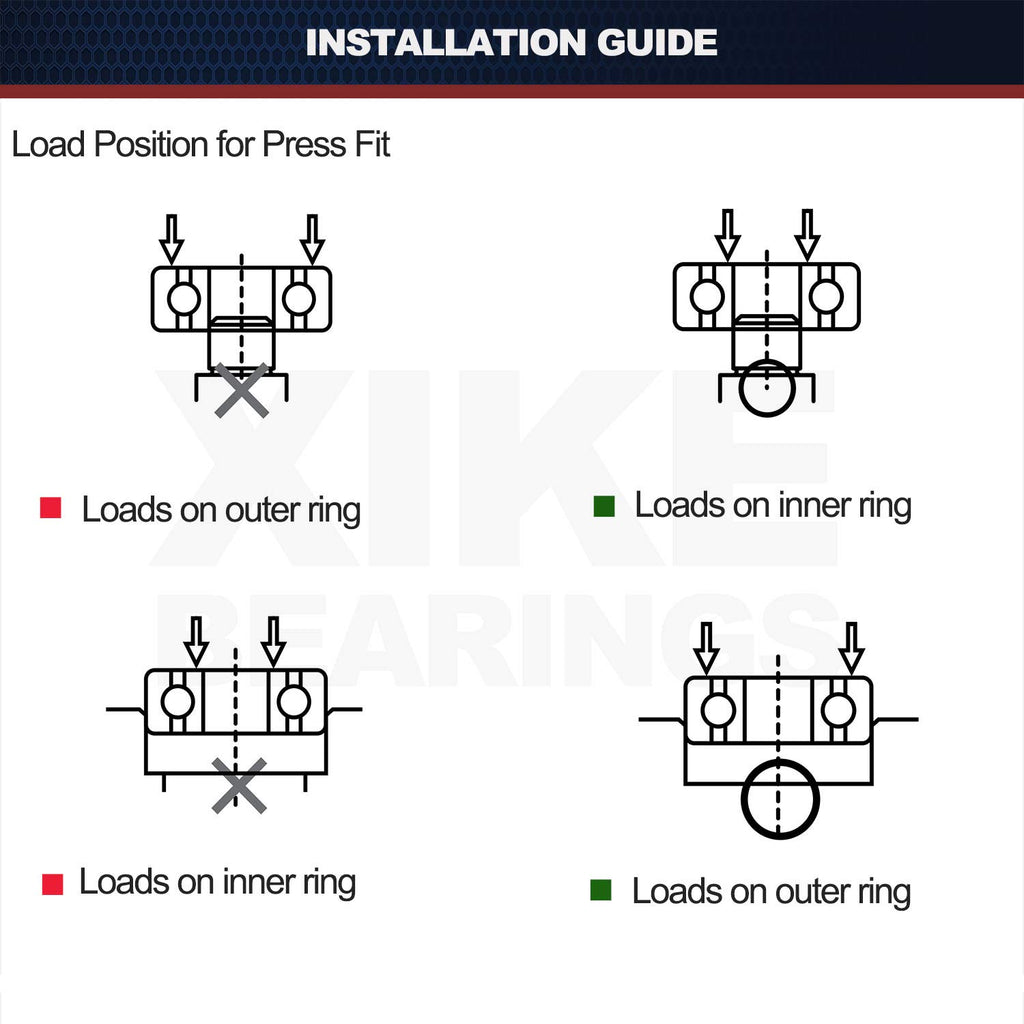 XiKe Washer Tub Bearing ＆ Seal Kit W10253866, WH45X10071, W10772618