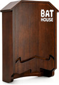 Bat House for Outdoors, Double Chamber Wood Bat Box for Outside to Attract Bats, Handcrafted Pine Bat Shelter with