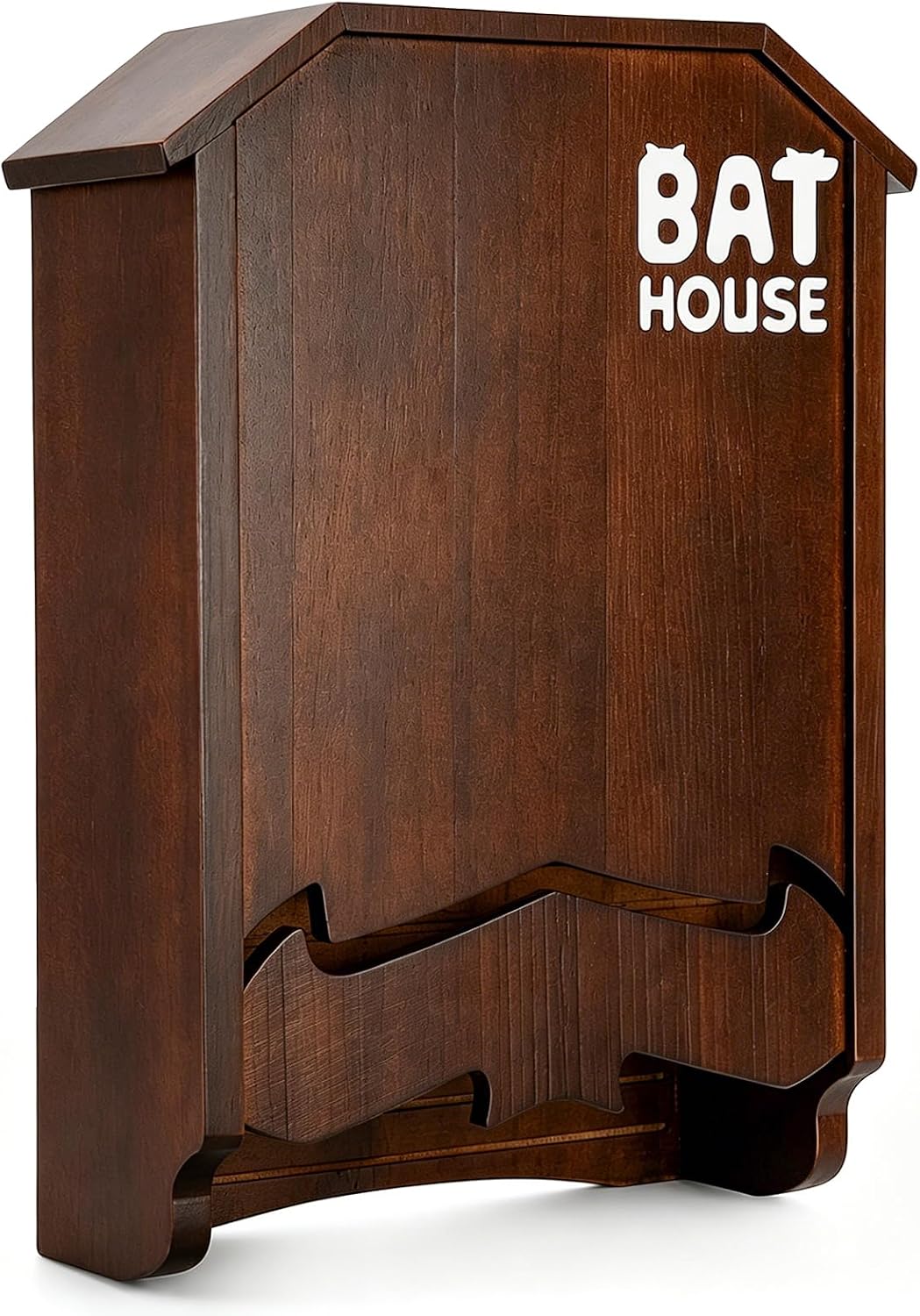 Bat House for Outdoors, Double Chamber Wood Bat Box for Outside to Attract Bats, Handcrafted Pine Bat Shelter with
