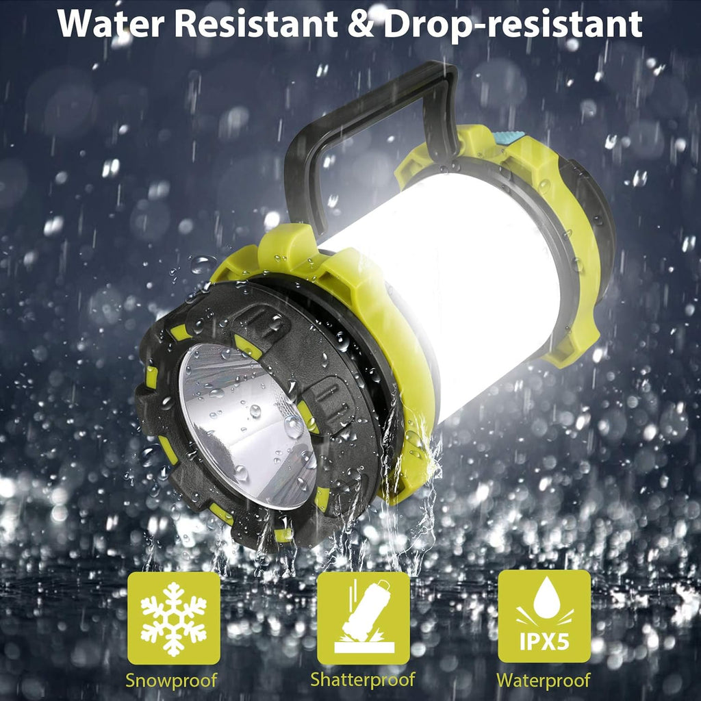 2 Pack Camping Lantern, Outdoor LED Camping Light, Rechargeable Flashlights with 1000LM, 6 Modes, IPX5 Waterproof