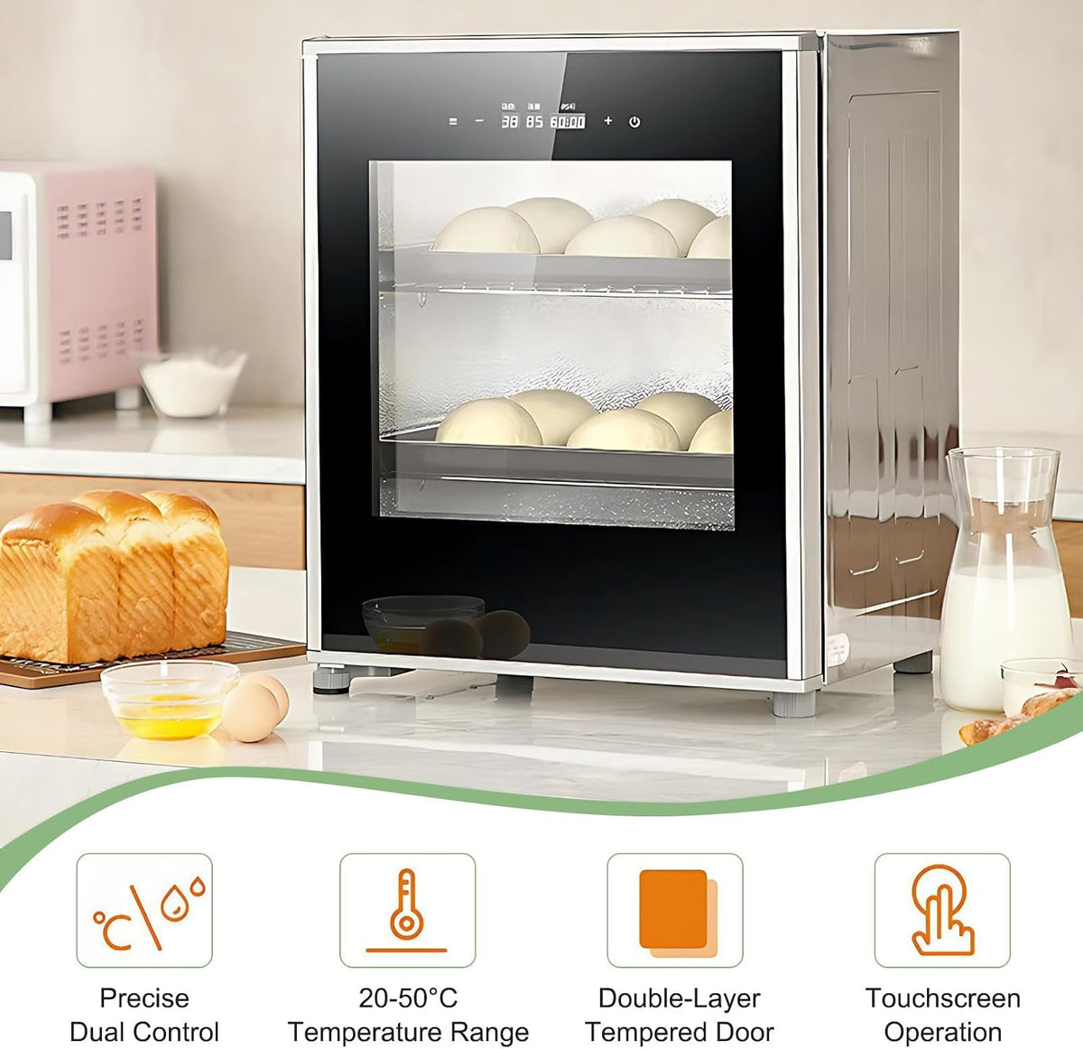 40L Electric Bread Proofer Box – Commercial-Grade Fermentation Cabinet with Precise 20–50°C Temp Control for
