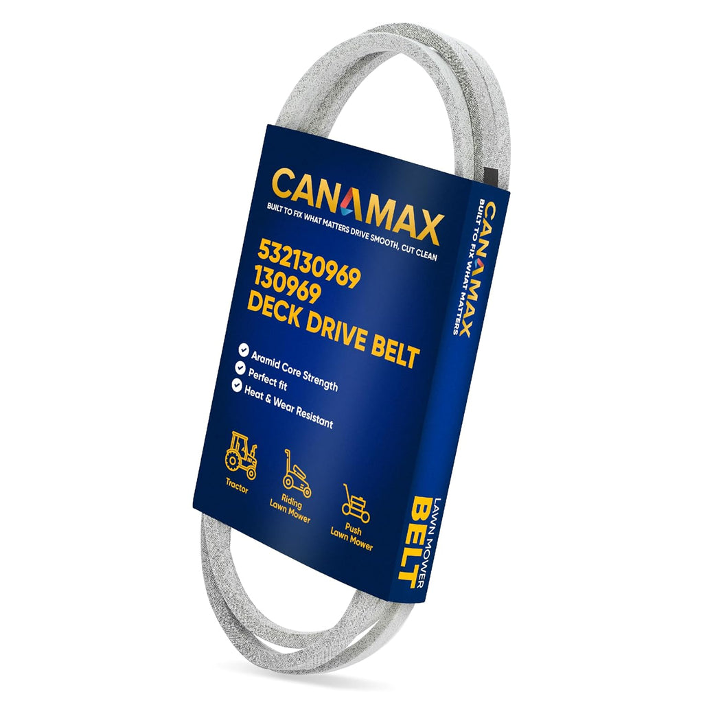 Canamax 532130969 130969 Drive Belt - Aramid Cord 1/2" x 92.5" - for 42'' Deck Craftsman Husqvarna YTH22V46 YTH24K48 YTH2348 Poulan AYP Ariens John Deere LA135 - Replaces 592855201 584444701 21546080
