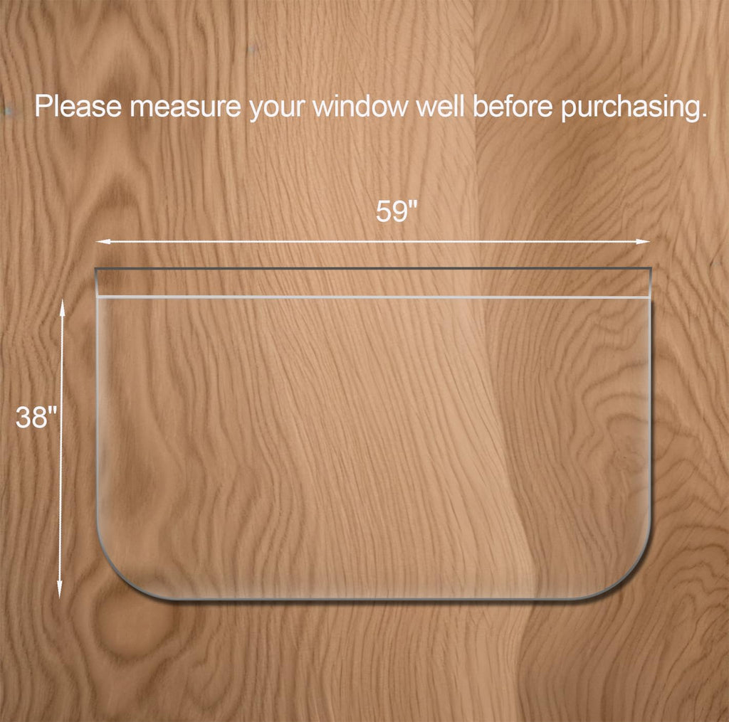 59" x 38" Clear Polycarbonate Window Well Covers Outside - Heavy Duty Waterproof Basement Egress Windows Well Covers