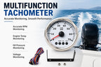 White Multifunction Tachometer 34200-93J14 for Suzuki Outboard
