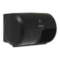 Compact 2-Roll Side-by-Side Coreless High-Capacity Toilet Paper Dispenser by GP PRO (Georgia-Pacific); Black; 56784A;