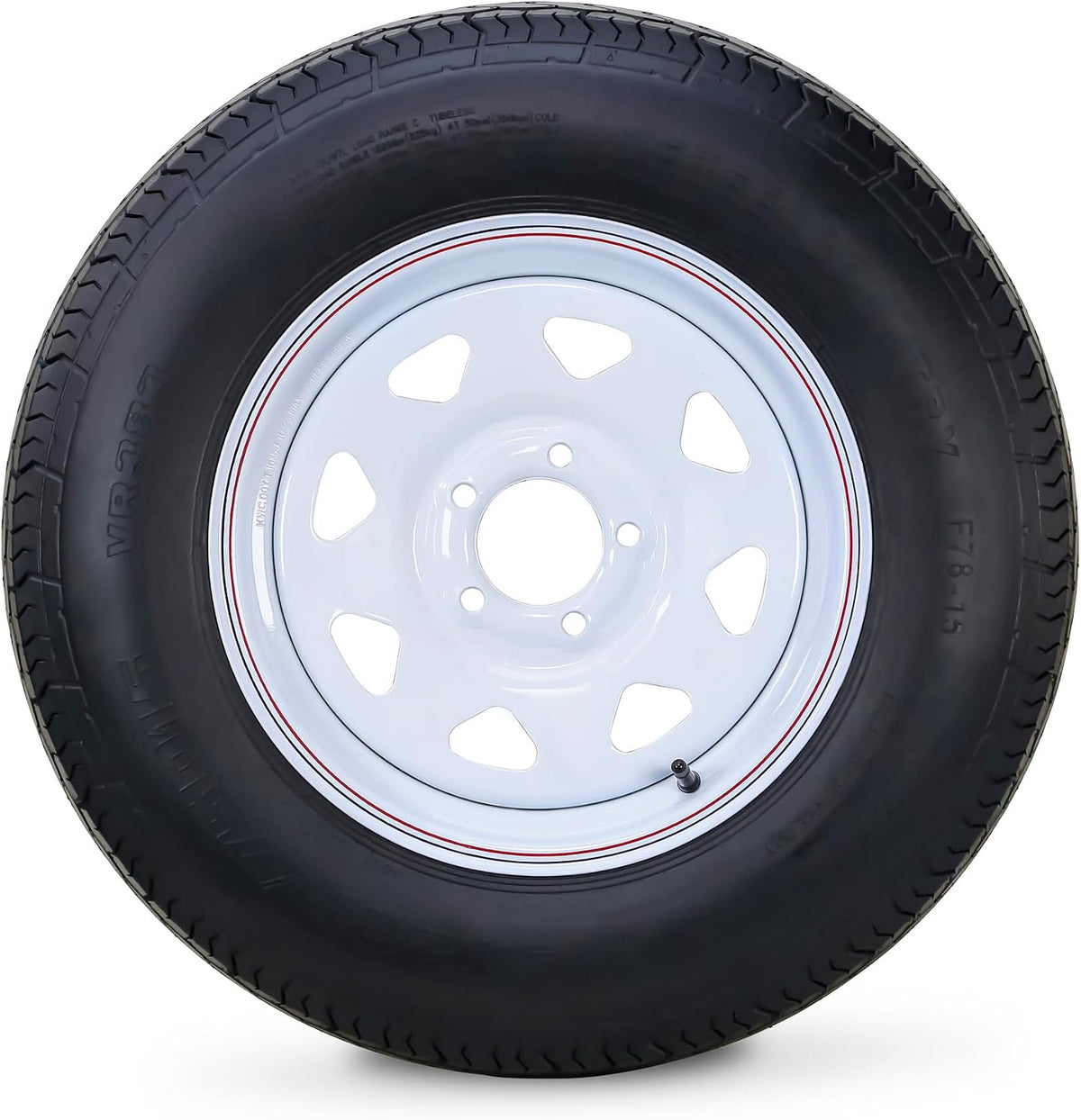 Trailer Tire Wheel ST205/75D15 6PR 101L 5X4.5 White Spoke Rim